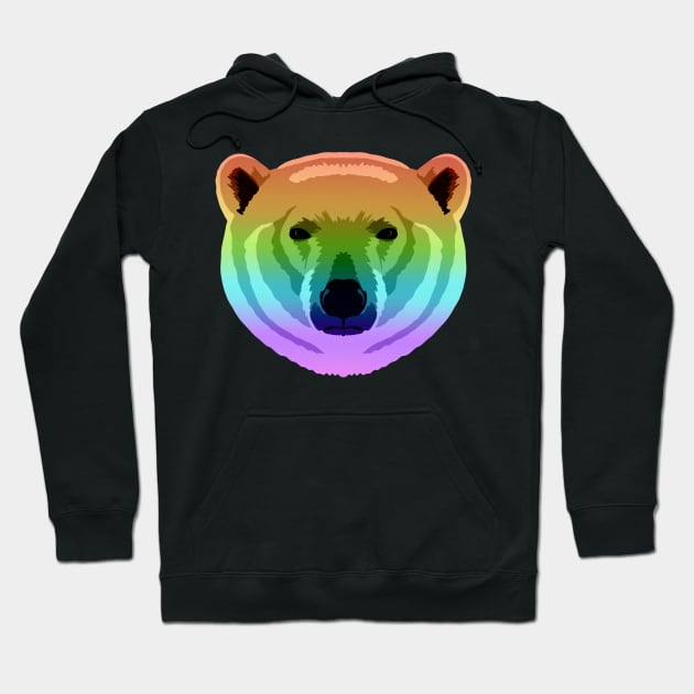 Rainbow Polar Bear Hoodie by GeoCreate